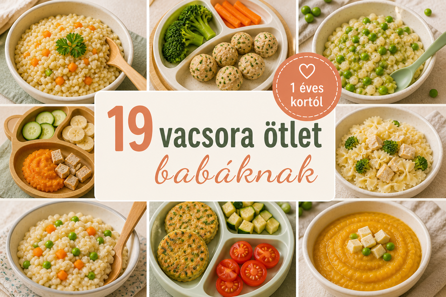 19 baba vacsora ötlet kollázs 1 éves kortól