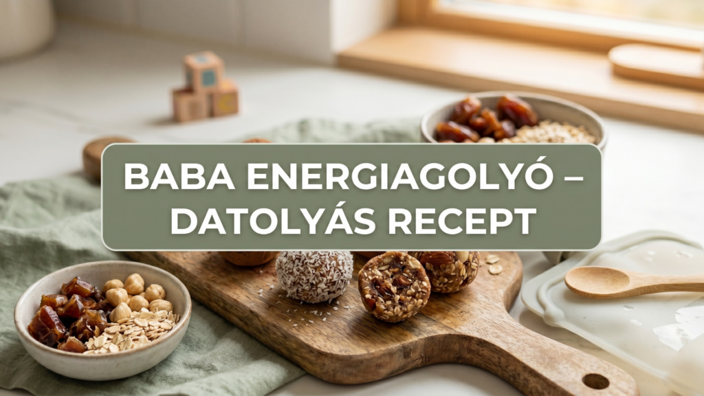 datolyás baba energiagolyó házilag zabpehellyel és dióval, egészséges cukormentes snack gyerekeknek