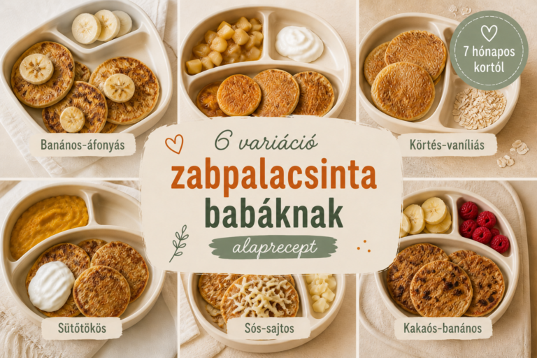 zabpalacsinta babáknak 6 variáció kollázs 6 hónapostól
