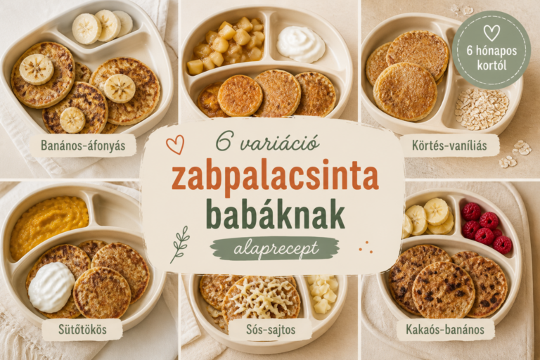 zabpalacsinta babáknak 6 variáció kollázs 6 hónapostól