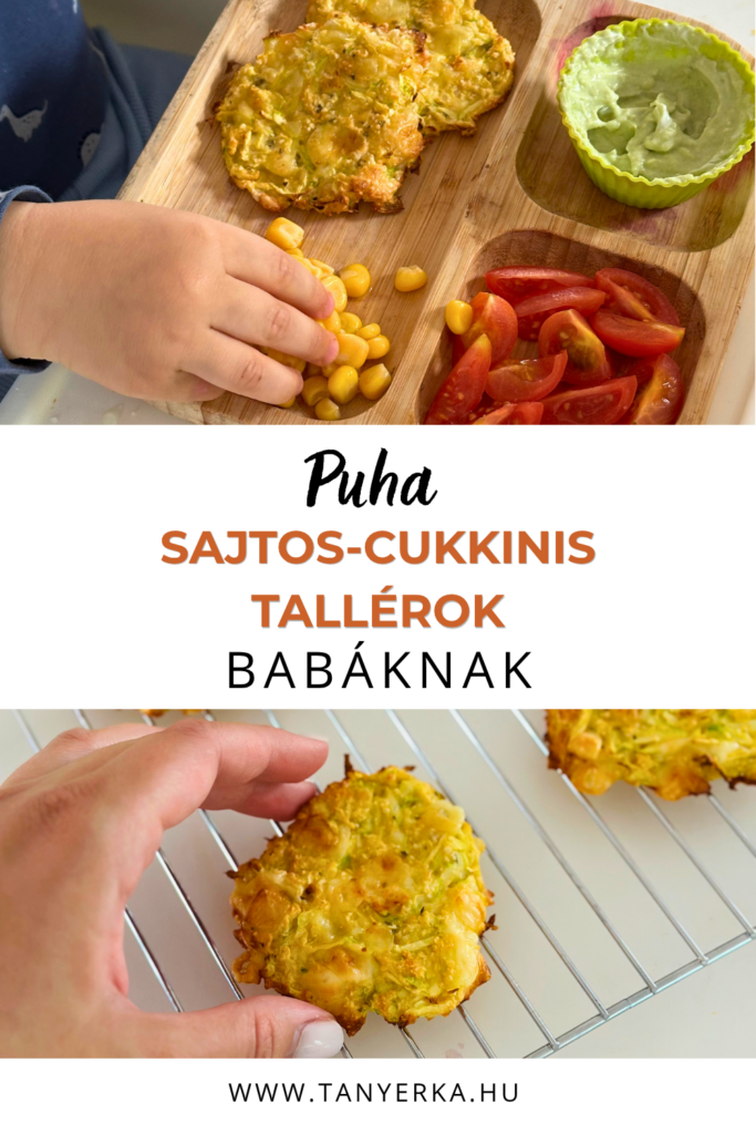 Puha sajtos-cukkinis tallérok babáknak – egyszerű sütőben sült kézbe adható recept 10 hónapos kortól