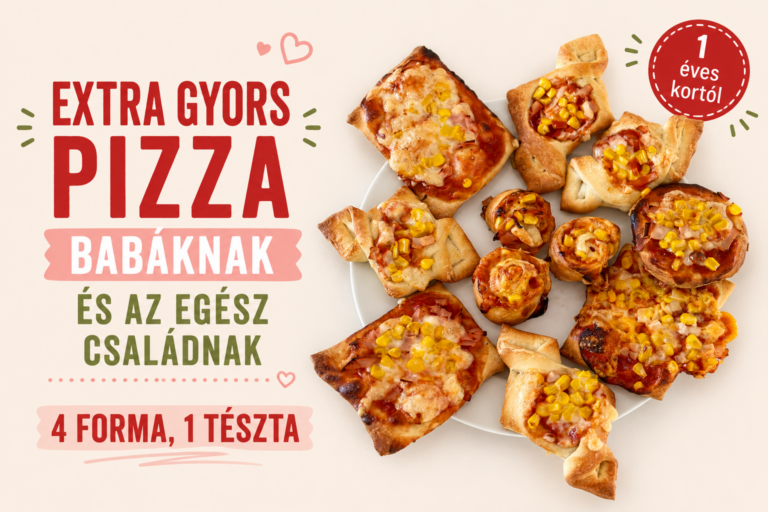 Extra gyors pizza babáknak és az egész családnak – 4 forma, 1 tészta