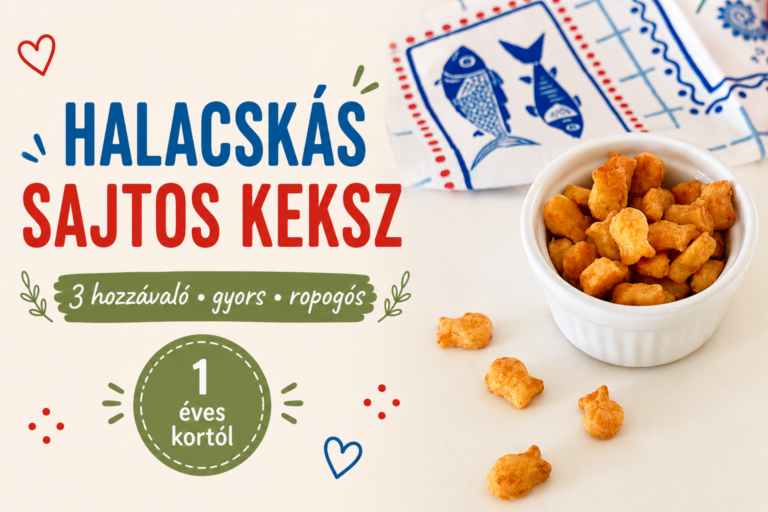 Házi halacskás sajtos keksz babáknak 3 hozzávalóból