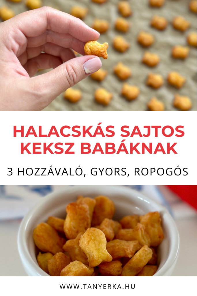 Házi halacskás sajtos keksz babáknak cheddar sajtból
