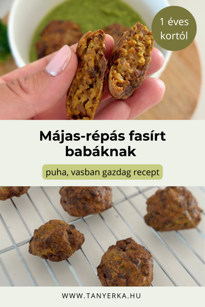 Májas-répás fasírt babáknak félbevágva, puha belsővel és ropogós külsővel