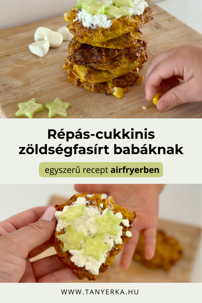 Házi répás-cukkinis zöldségfasírt babáknak airfryerben, puha kézbe adható zöldséges ebéd 1 éves kortól