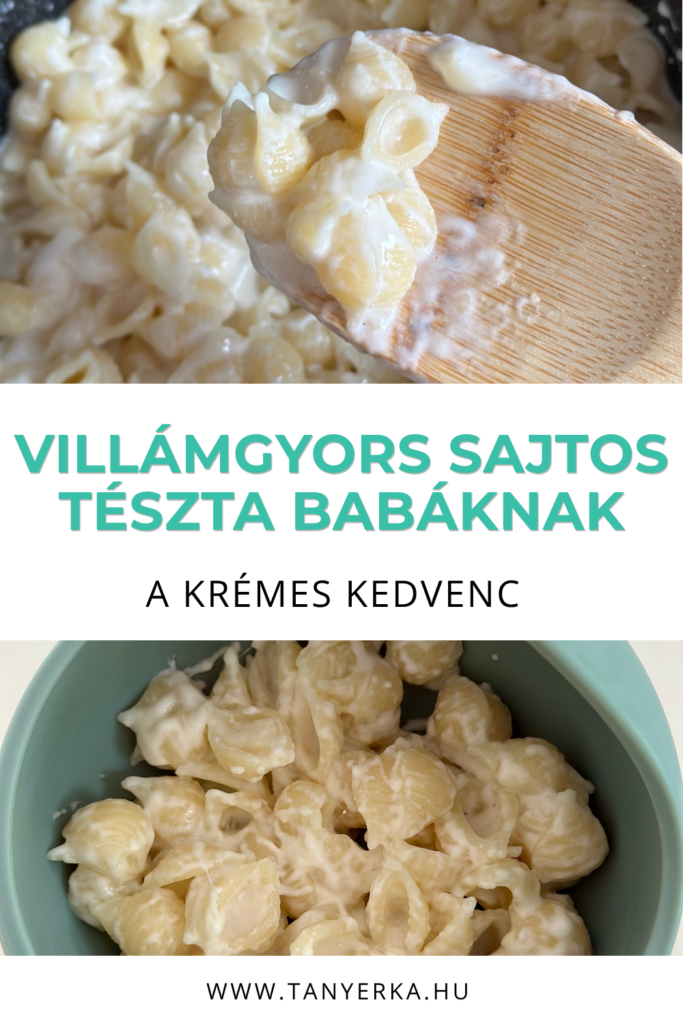 Krémes sajtos tészta babáknak kagylótésztából (Mac and Cheese), gyors és egyszerű ebéd 12 hónapos kortól