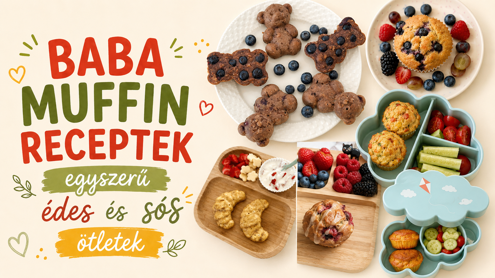 Édes és sós baba muffin receptek gyümölcsös és zöldséges változatokkal